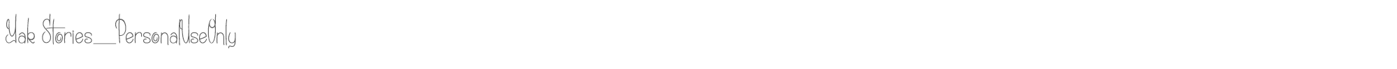 Yak Stories Yak stories_PersonalUseOnly.ttf font preview